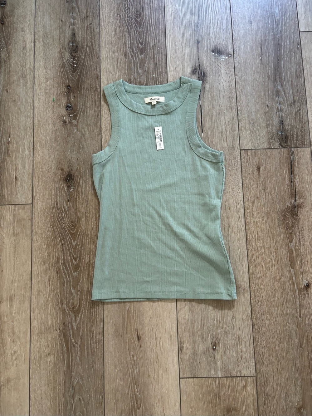 Madewell Sleeveless Ribbed Tank Top - Sage Green nwt